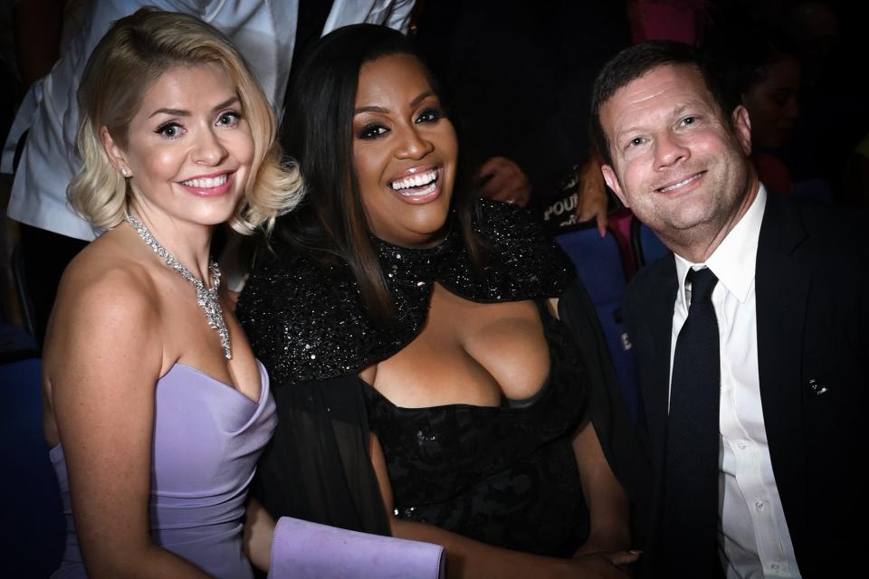 The equivalent of a political party losing an extremely safe seat: ‘This Morning’ survivors Holly Willoughby, Alison Hammond and Dermot O’Leary ahead of their loss at last night’s NTAs (Getty Images)