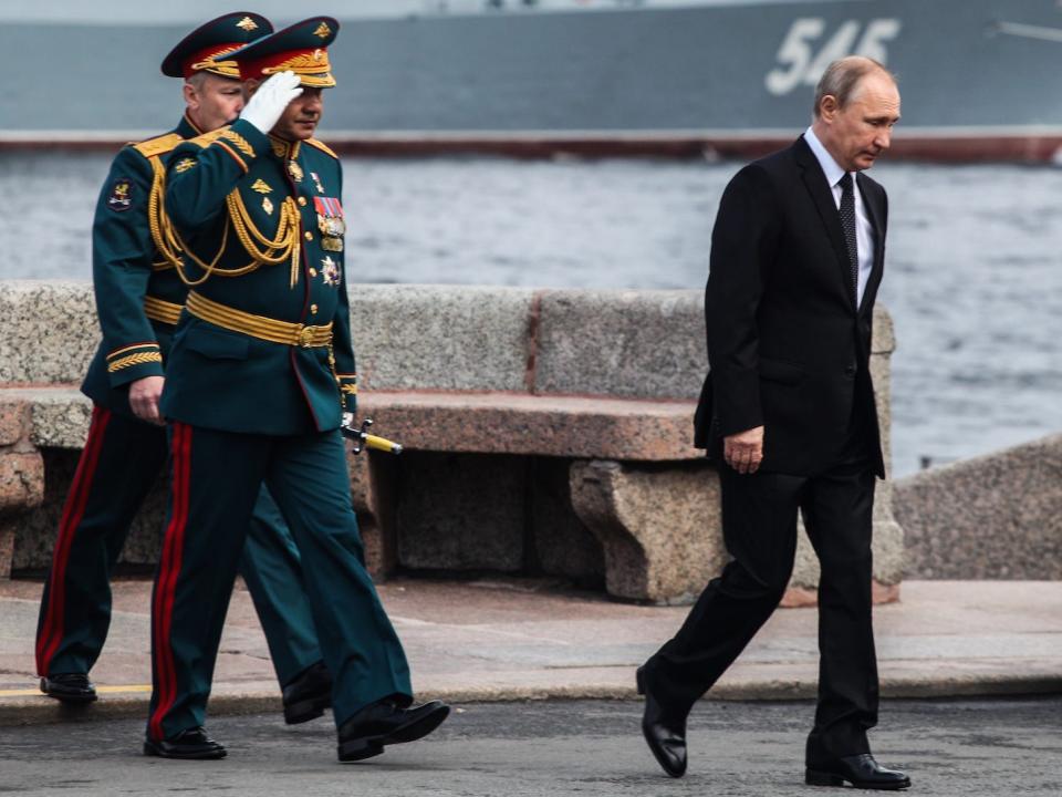Putin Russia Navy Day admirals general