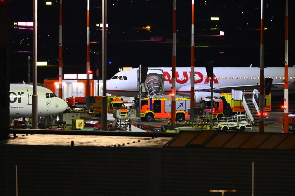 A spokesperson for the airport said 27 flights had been affected (AP)